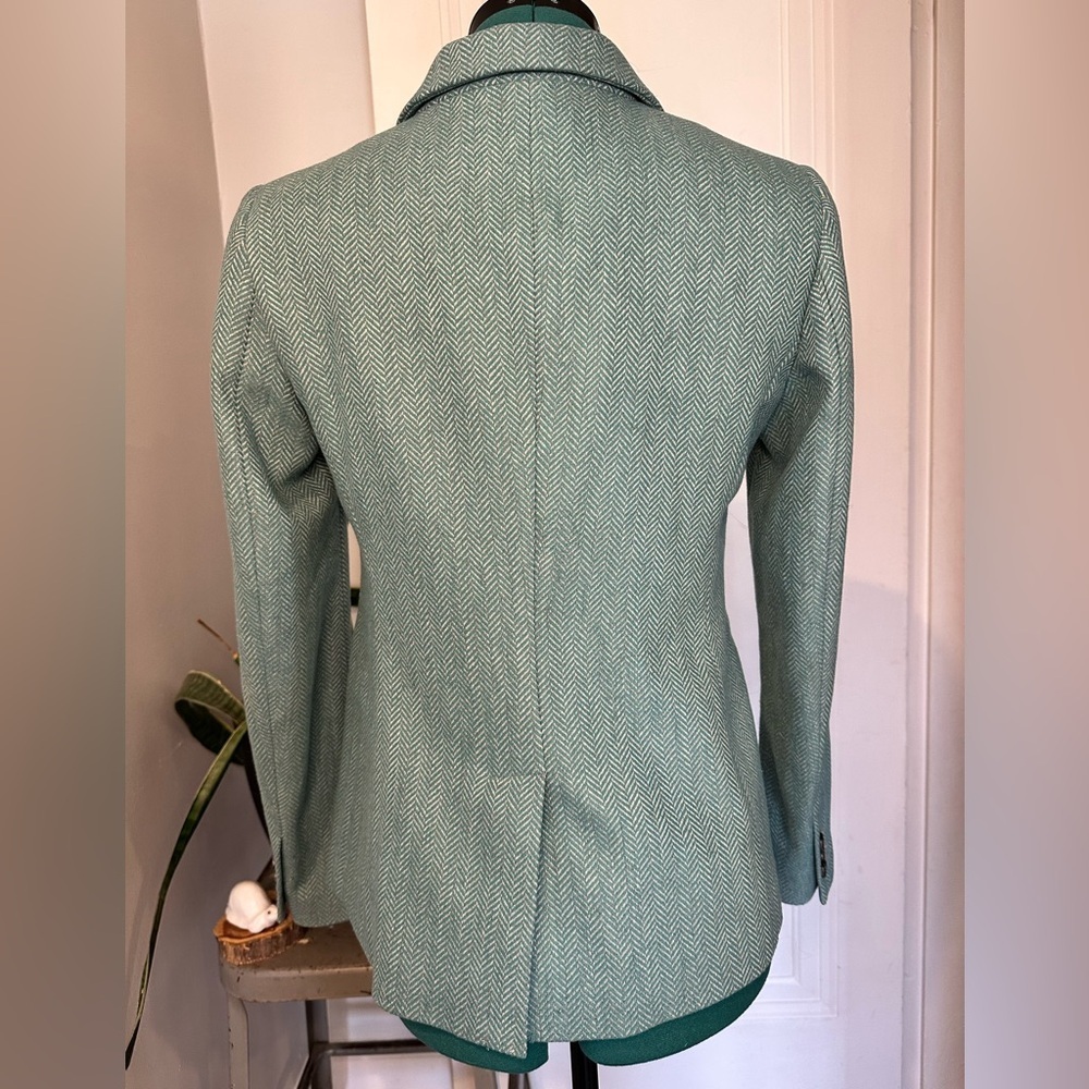 LOFT Blazer teal and grey size 2 - Picture 2 of 8